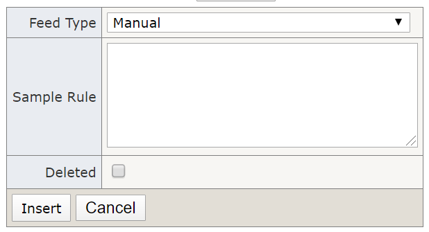 Sample Rule Insert Manual