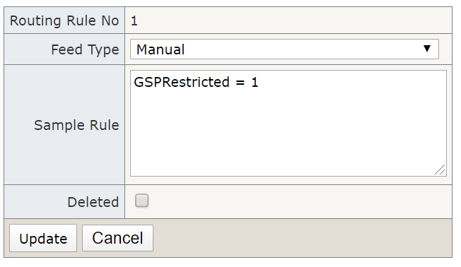 Sample Rule Update
